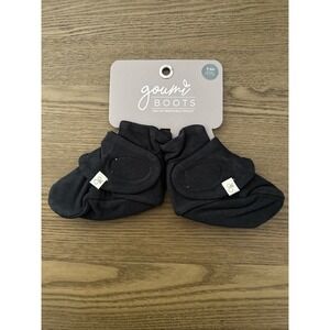 Goumi Kids Soft Stay-On Baby Boots Infant‎ Booties, 3-6M, Black NWT